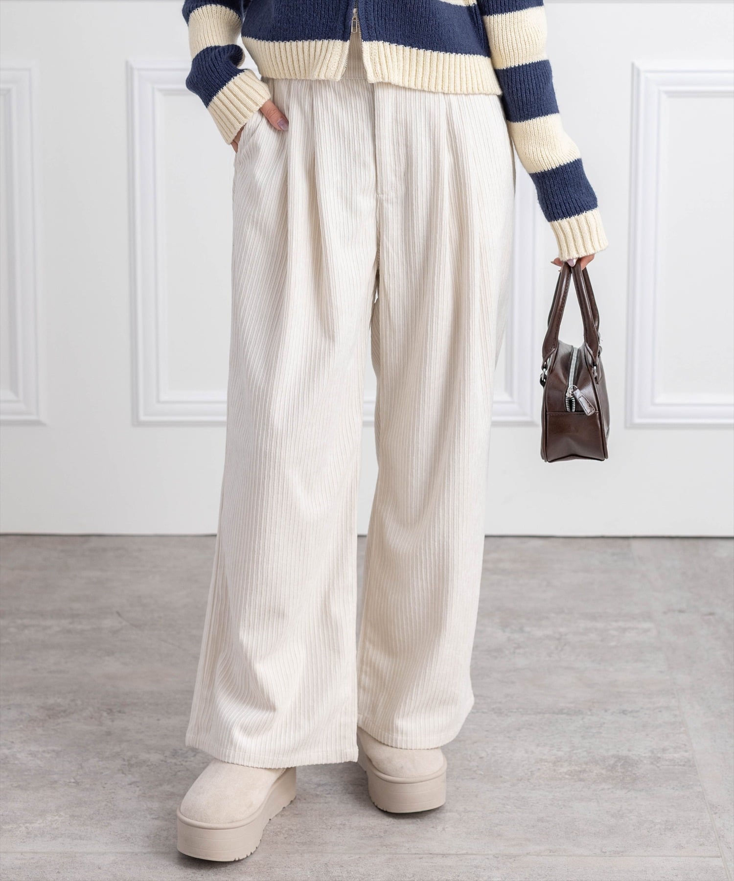 【SALE／14%OFF】clear コーデュロイストレートパンツ クリア パンツ その他のパンツ ブラウンのサムネイル