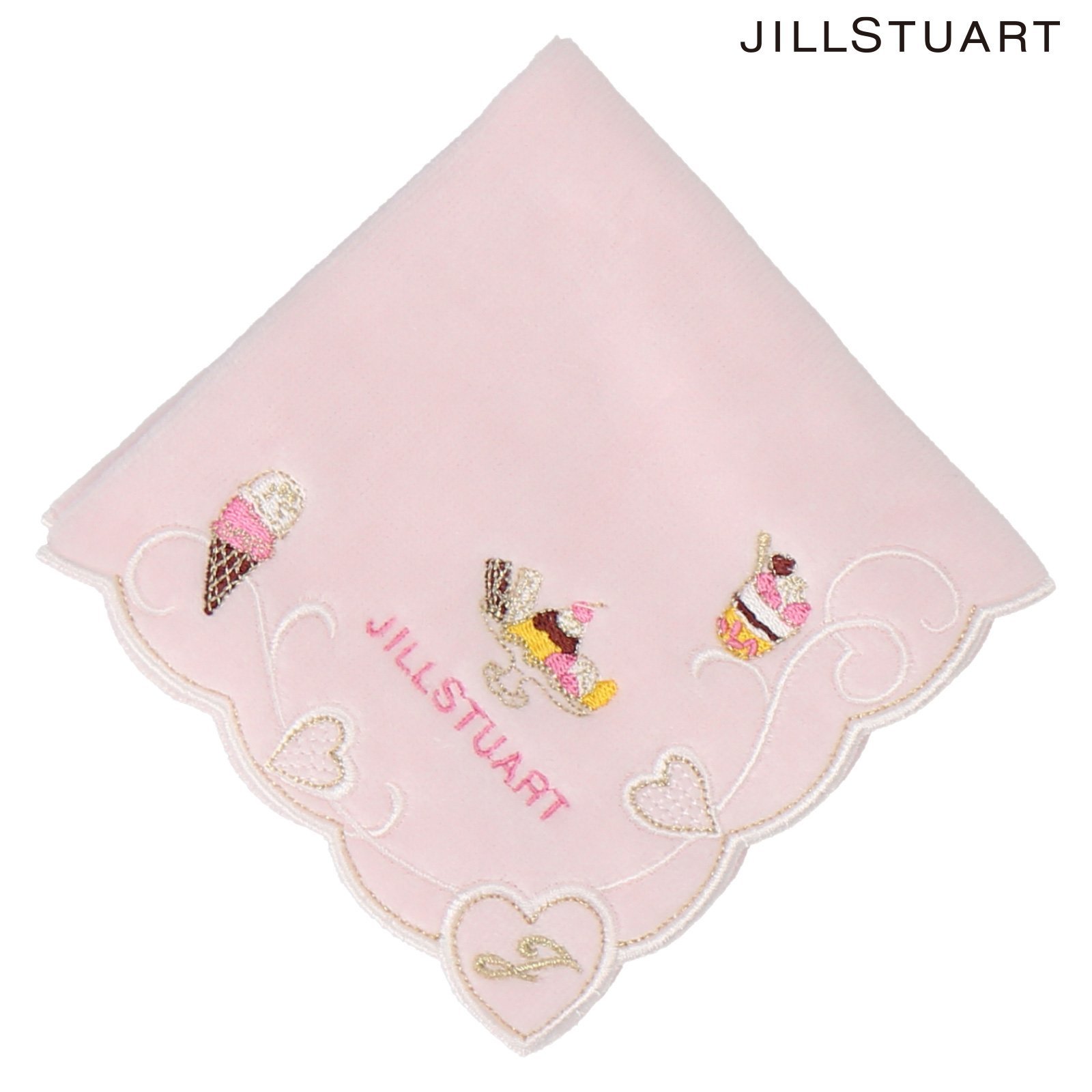 JILL STUART JILL STUART(ジルスチュアート) タオルハンカチ インターモードカワベ ファッション雑貨 ハンカチ・ハンドタオル ピンク ホワイト