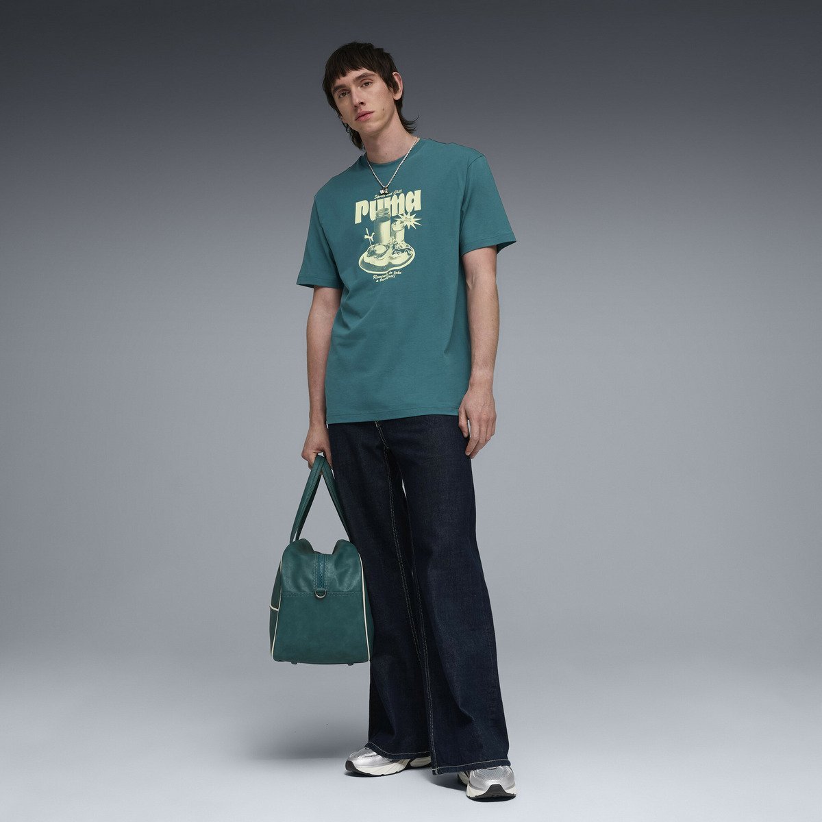 メンズ グラフィック リラックス ブレックファースト 半袖 Tシャツ GRAPHIC Tee プーマ トップス カットソー・Tシャツ