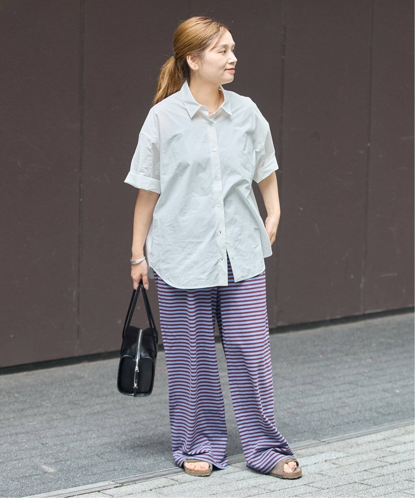 JOURNAL STANDARD 【oaedit】リンクルタイプライター ハーフスリーブシャツ ジャーナル スタンダード トップス シャツ・ブラウス ホワイト ブルー
