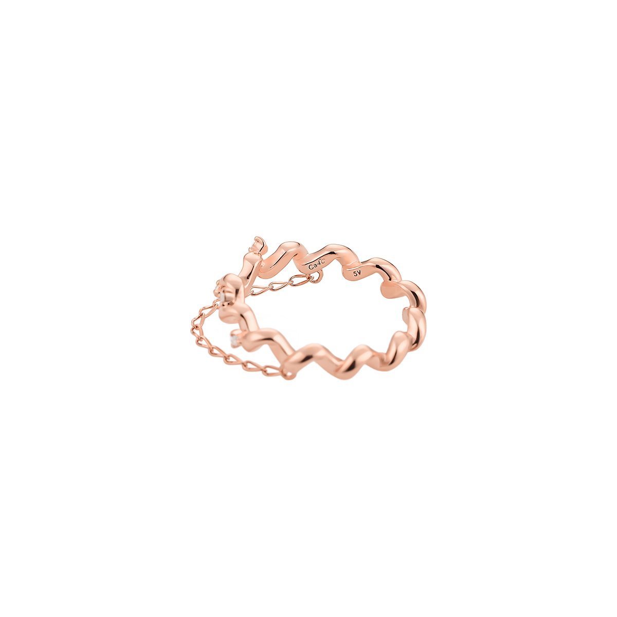 CANAL 4℃ 【AUTUMN COLLECTION】シルバー チェーン付き ピンキーリング カナルヨンドシー アクセサリー・腕時計 リング・指輪 ゴールド