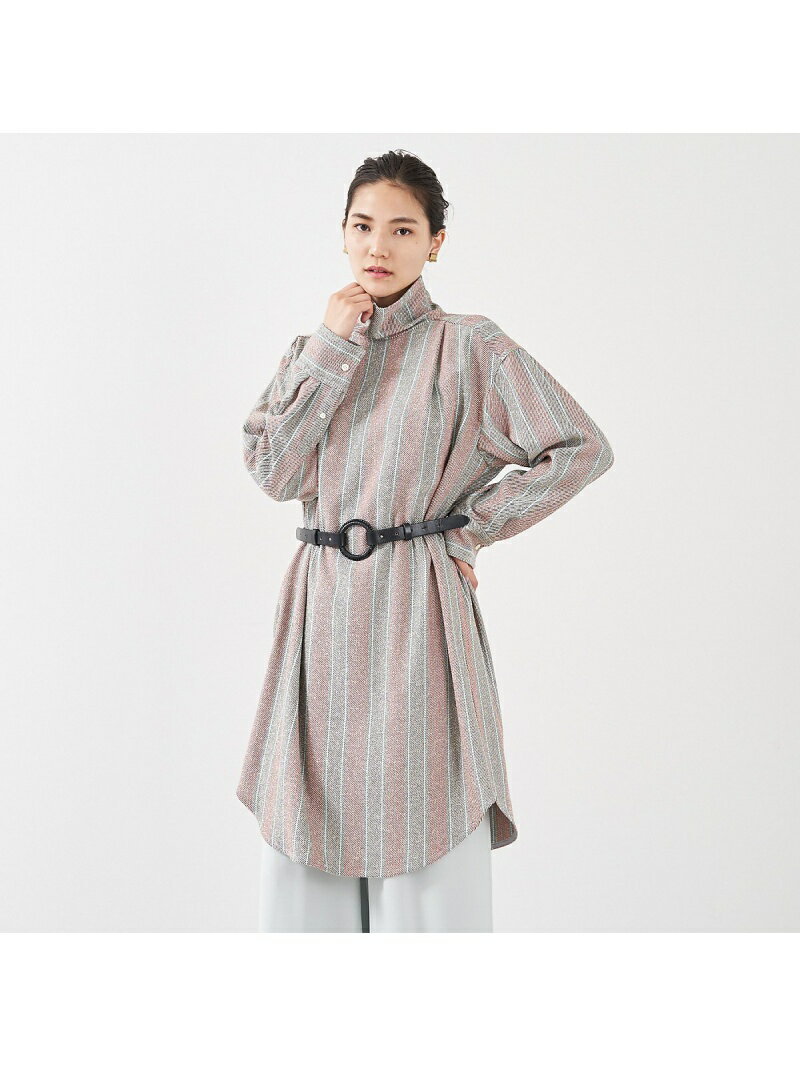 【SALE/50%OFF】qualite ループストライプワンピース カリテ ワンピース・ドレス シャツワンピース オレンジ【送料無料】