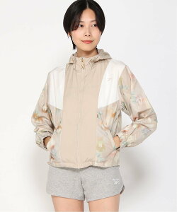 【SALE／50%OFF】Reebok (W)KireiFit Windbreaker AOP リーボック ジャケット・アウター ブルゾン・ジャンパー ベージュ レッド【送料無料】