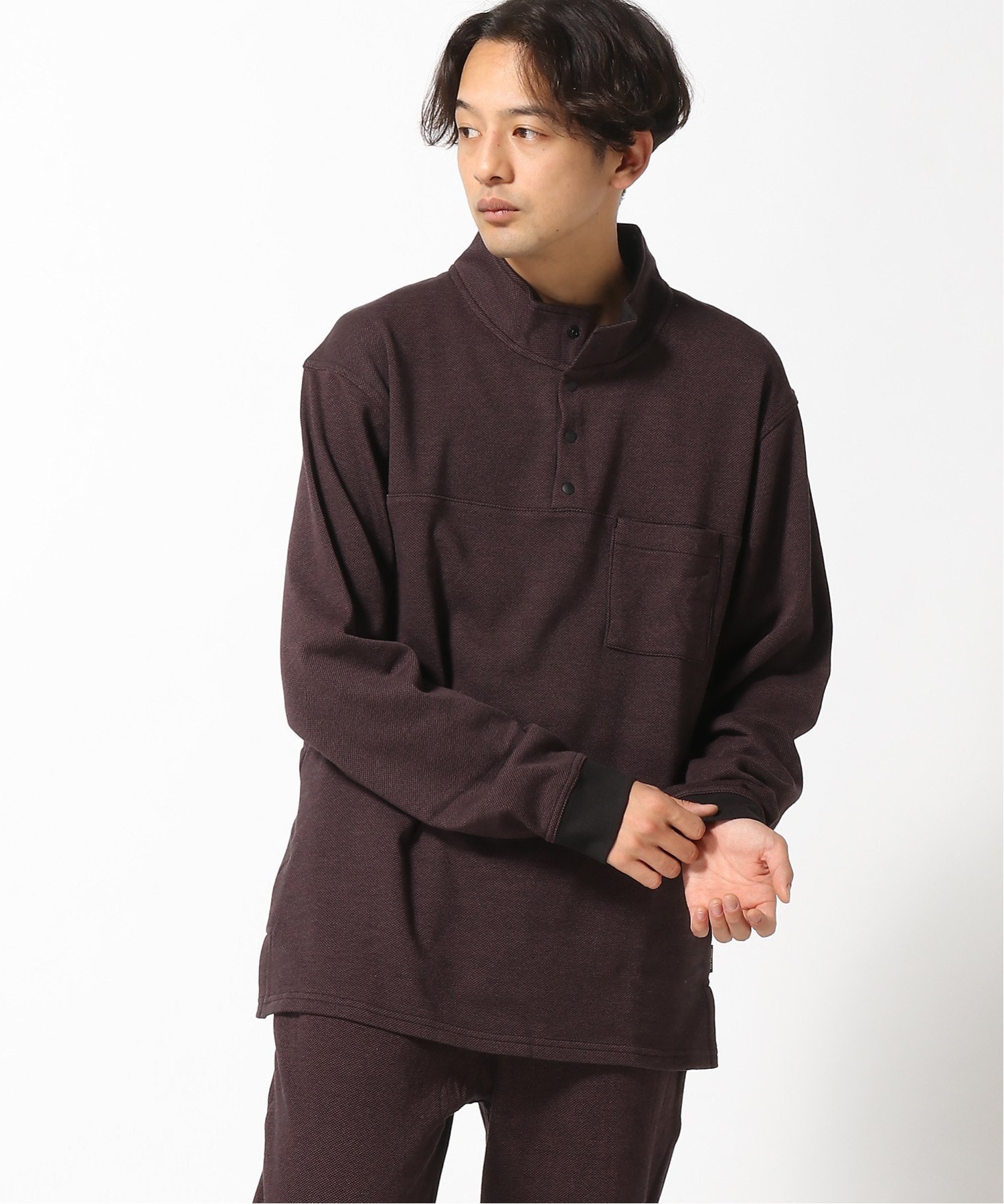 【SALE／30%OFF】COMME CA MEN COMME CA MEN/コムサホームウェア ツィード裏ムートン長袖 ボディライフ トップス その他のトップス ブラウン グレー【送料無料】