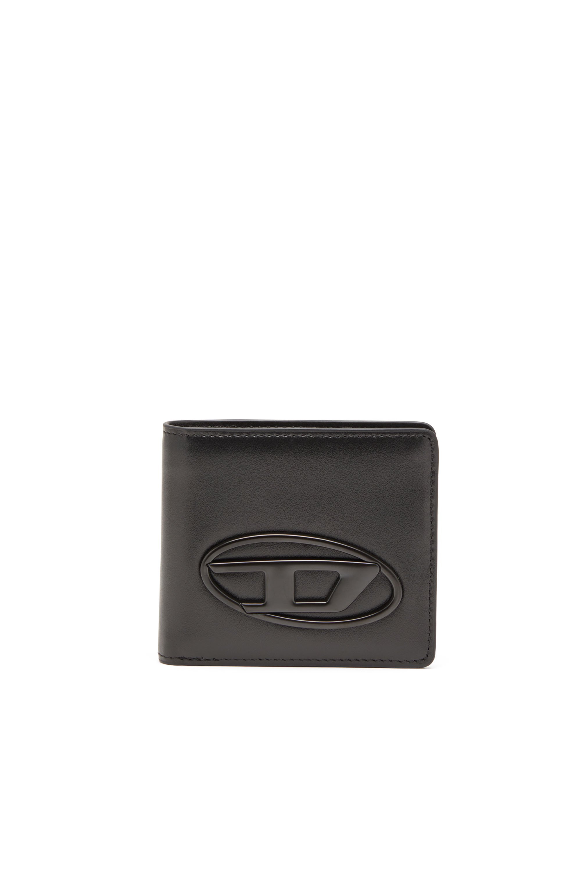 ディーゼル 二つ折り財布（メンズ） DIESEL メンズ 二つ折りウォレット レザー ディーゼル 財布・ポーチ・ケース 財布 ブラック【送料無料】