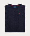 POLO RALPH LAUREN (ボーイズ 2才~7才)ケーブルニット コットン セーター ベスト ラルフローレン トップス ニット ネイビー【送料無料】