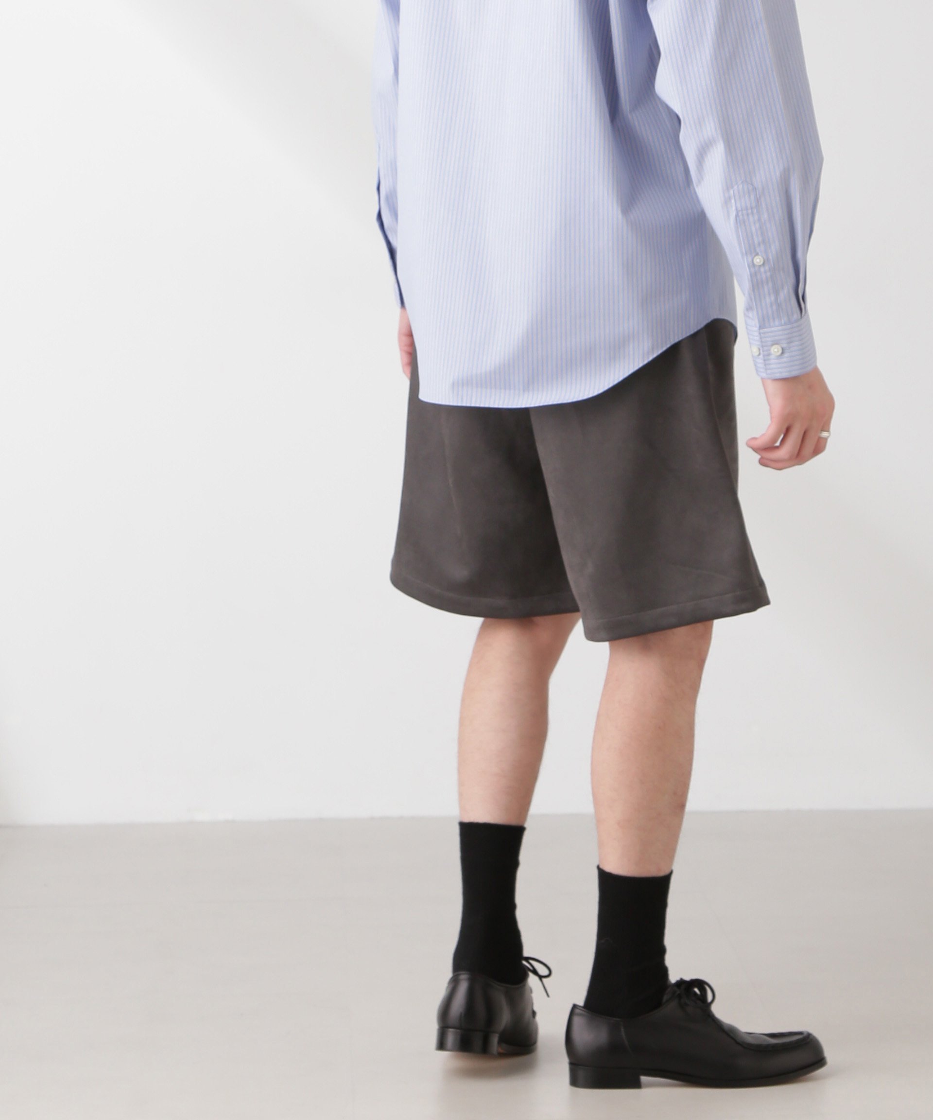 NANO universe フェイクスエード イージーショートパンツ ナノユニバース パンツ その他のパンツ ブラウン グレー