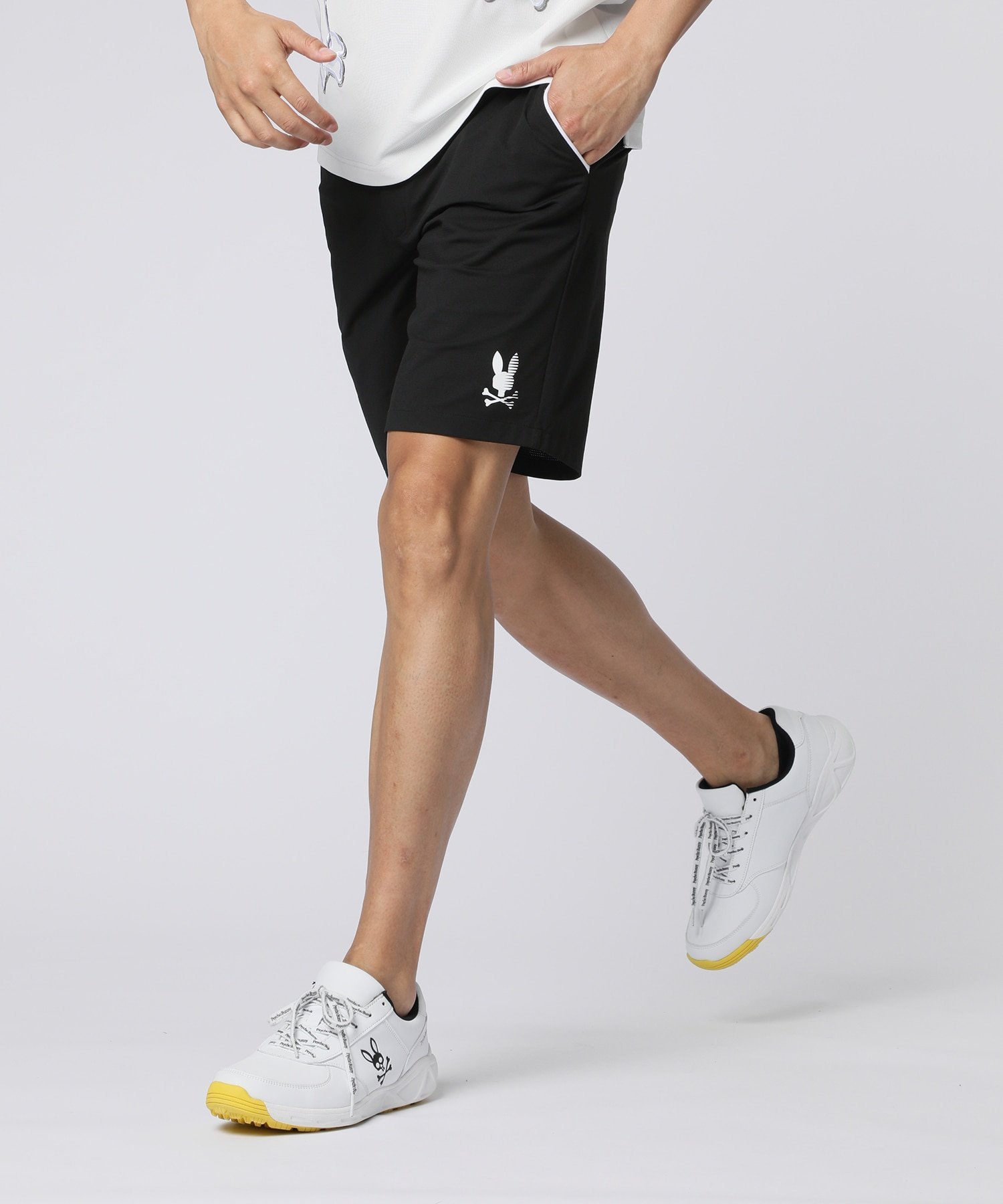 Psycho Bunny [GOLF]スポーティバニー メッシュショートパンツ サイコバニー パンツ その他のパンツ ブラック【送料無料】