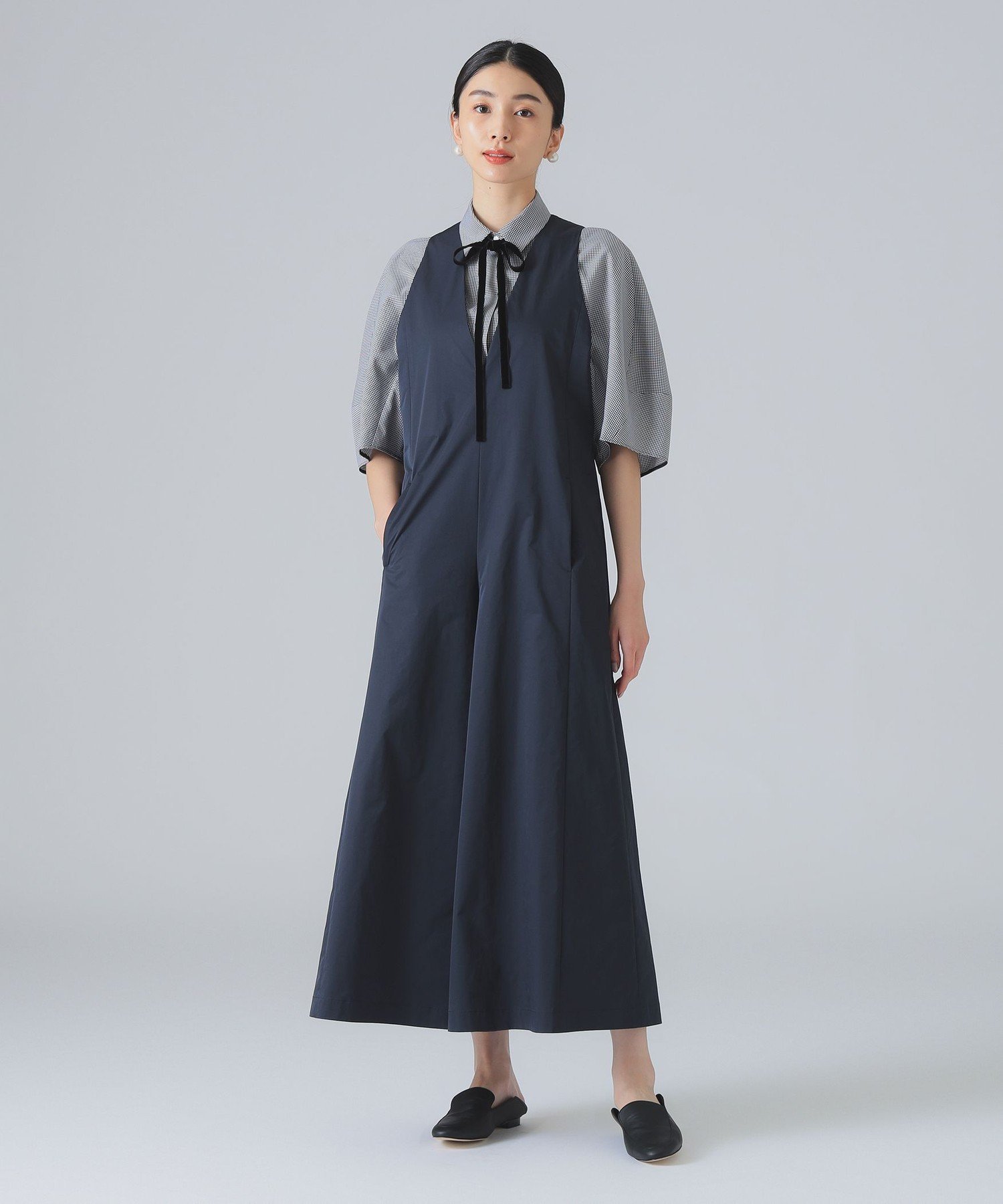 【SALE／60%OFF】EFFE BEAMS ノースリーブ オールインワン デミルクス ビームス オールインワン・オーバーオール オールインワン・つなぎ ネイビー【送料無料】