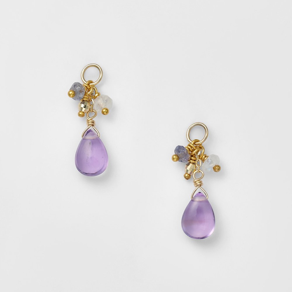 agete K10マルチストーンピアスチャーム アガット アクセサリー・腕時計 その他のアクセサリー・腕時計【送料無料】