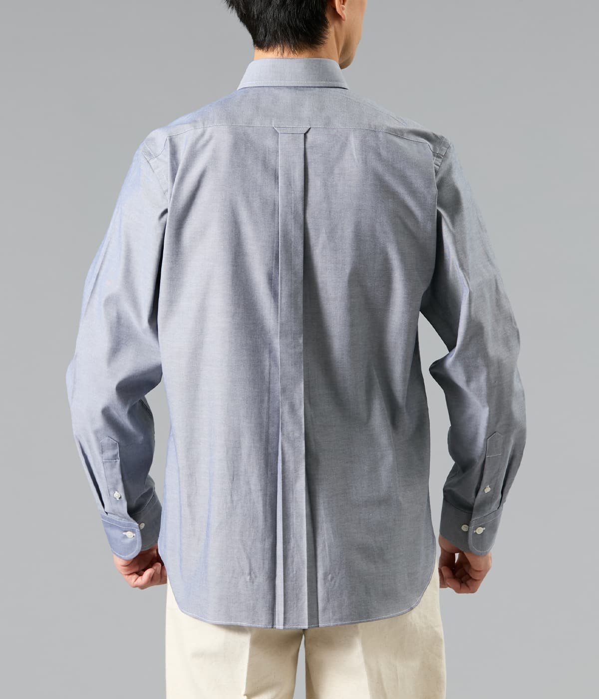NEWYORKER MEN NY FitEase オックス 長袖ショートボタンダウンシャツ ニューヨーカー トップス シャツ・ブラウス ネイビー