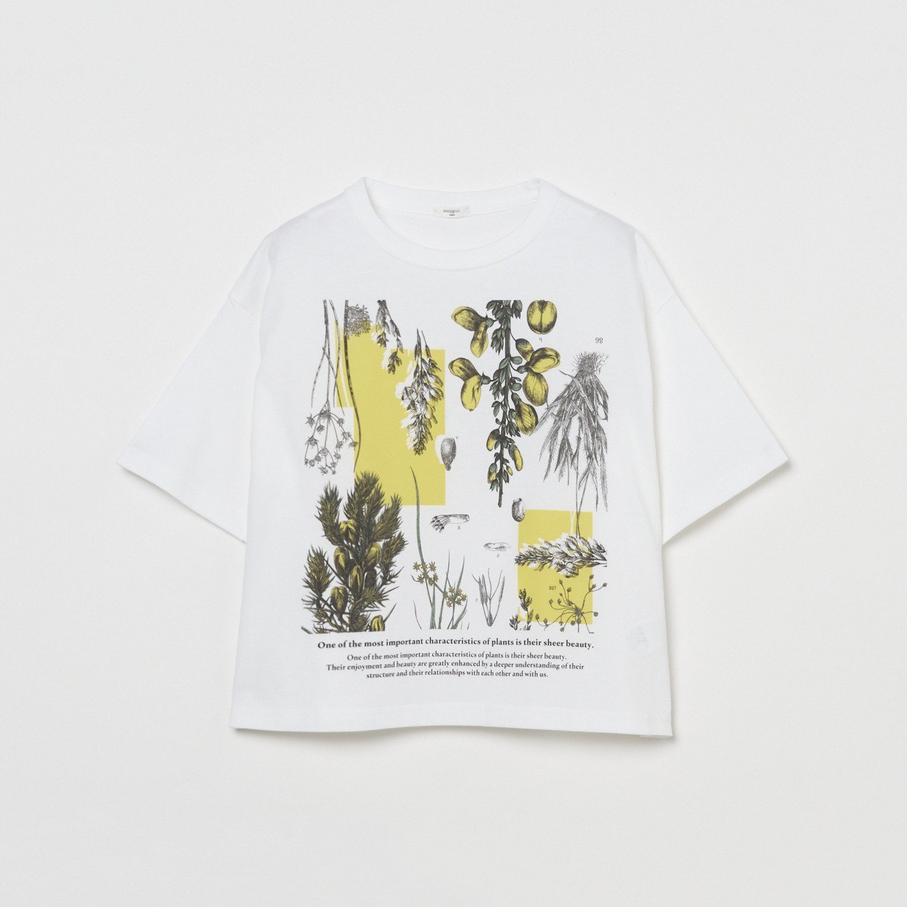 manipuri FLOWER PRINT T-SH エリオポール トップス カットソー・Tシャツ ホワイト ブラック