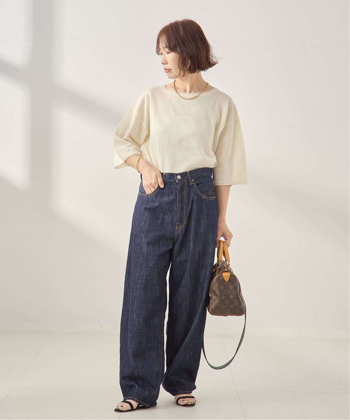 JOURNAL STANDARD L'ESSAGE 《追加》8ozデニムバルーンパンツ ジャーナルスタンダード レサージュ パンツ ジーンズ・デニムパンツ ネイビー ブルー