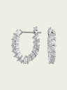 フープピアス SWAROVSKI 【公式】【スワロフスキー】Vittore フープピアス, ラウンドカット, ホワイト, ロジウム・プレーティング スワロフスキー アクセサリー・腕時計 ピアス ホワイト【送料無料】