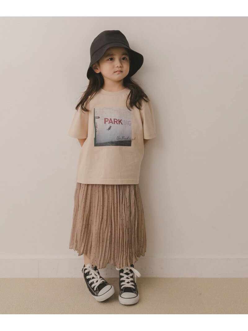 URBAN RESEARCH DOORS 『WEB限定』PARKINGプリントTシャツ(KIDS) アーバンリサーチドアーズ トップス その他のトップス ベージュ ホワイト ブラック