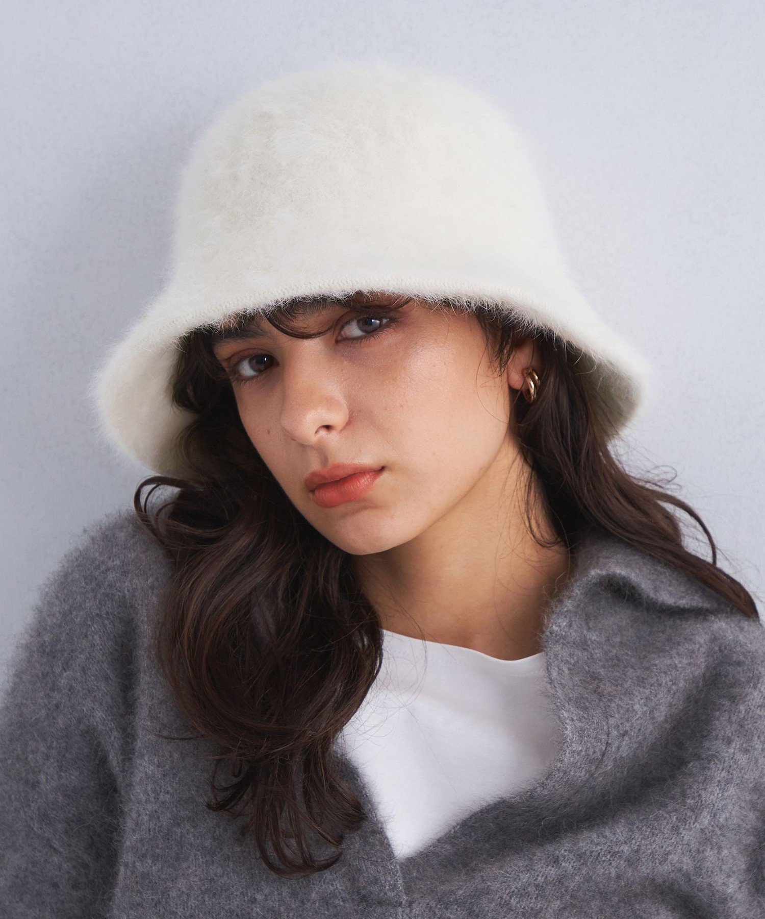 UNITED ARROWS green label relaxing ヘアリーミックス ハット 2 / クローシュ / クロシェ / 帽子 ユナイテッドアローズ グリーンレーベルリラクシング 帽子 キャップ グレー ホワイト ブラック ベージュのサムネイル