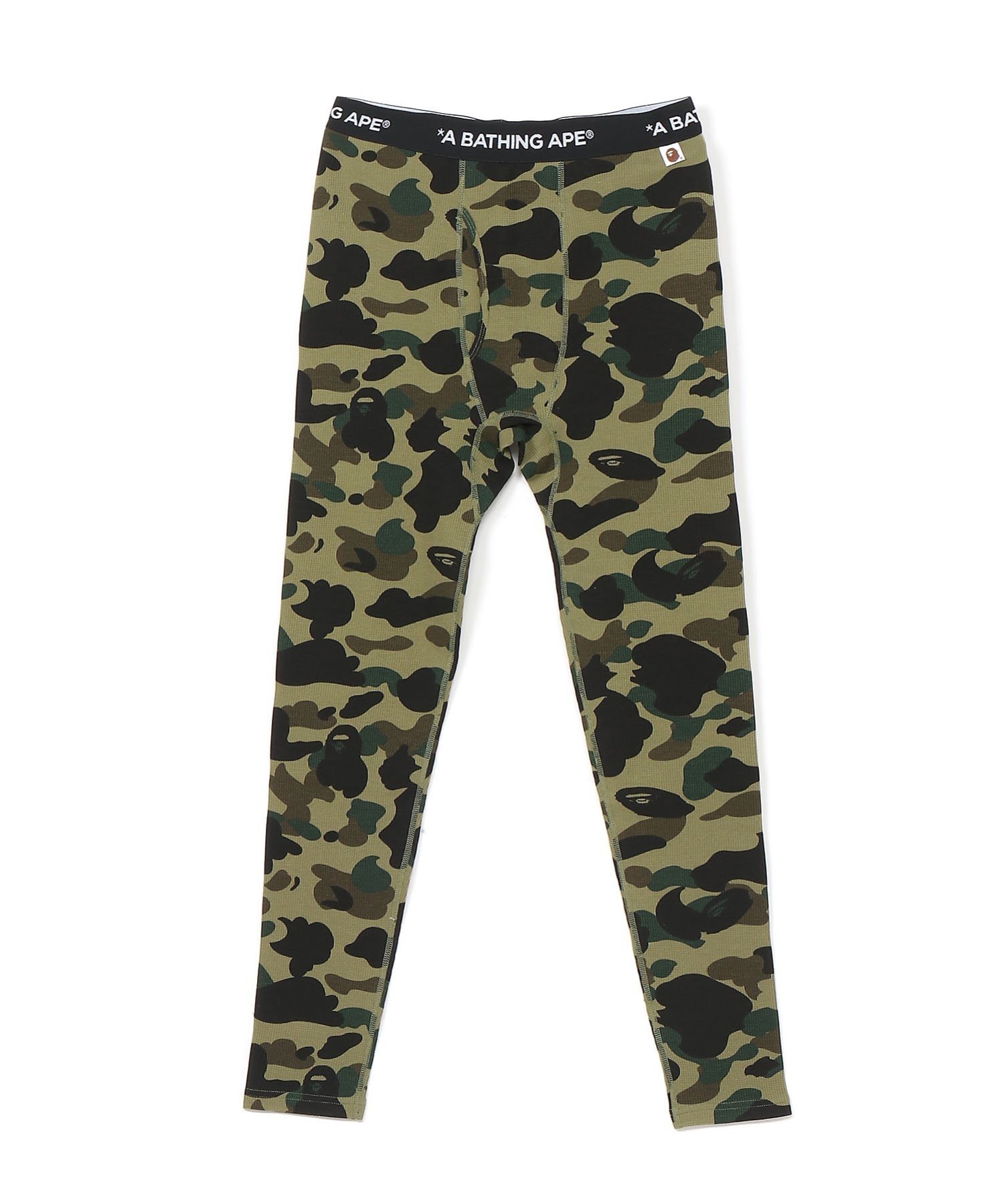 A BATHING APE 1ST CAMO THERMAL LEGGINGS ア ベイシング エイプ インナー・ルームウェア その他のインナー・ルームウェア カーキ イエロー【送料無料】