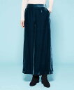 Sybilla ベルベットレーヨンワイドパンツ シビラ パンツ その他のパンツ オレンジ ネイビー【送料無料】