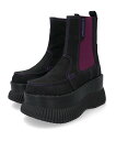 【SALE/30%OFF】YOSUKE U.S.A (L)プラットフォームソールサイドゴア ヨースケ シューズ・靴 ブーツ ブラック【送料無料】