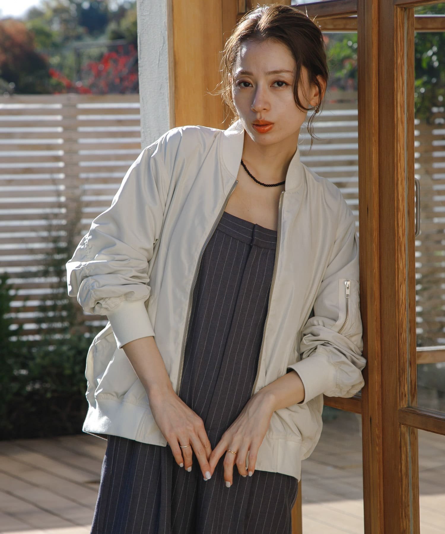 Sonny Label 『WEB限定』リバーシブルオーバーMA-1 サニーレーベル ジャケット・アウター MA-1 ブラック ホワイト【送料無料】