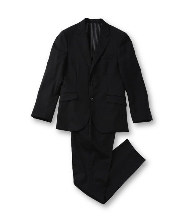 MEN'S BIGI サージ綾ブラック無地スーツ メンズ ビギ スーツ・フォーマル セットアップスーツ ブラック【送料無料】
