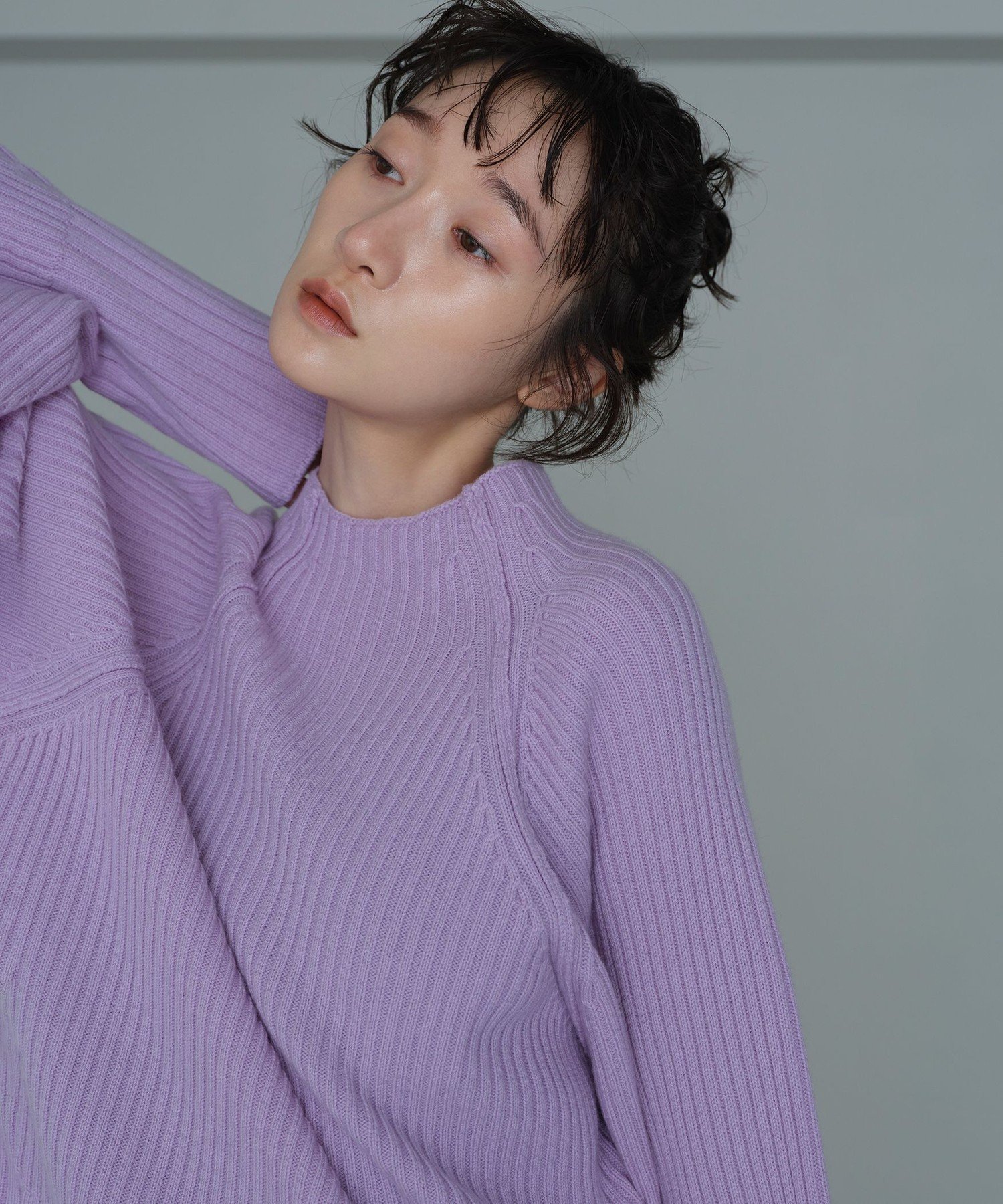 EMMEL REFINES ＜EMMEL REFINES＞EM リブ ボトルネック ニットプルオーバー ユナイテッドアローズ グリーンレーベルリラクシング トップス ニット ホワイト レッド【送料無料】のサムネイル