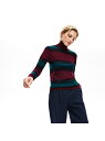 【SALE/50%OFF】LACOSTE ウールジャージニットボーダータートルネックセーター ラコステ カットソー Tシャツ【送料無料】