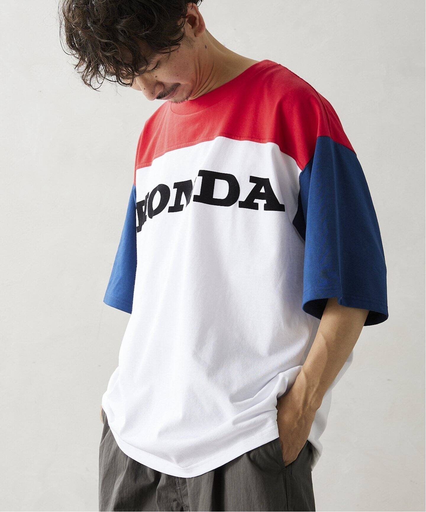 JOURNAL STANDARD relume ＜予約＞【Honda / ホンダ】別注 MOTO Tシャツ ジャーナル スタンダード レリューム カットソー Tシャツ ホワイト グリーン イエロー【送料無料】