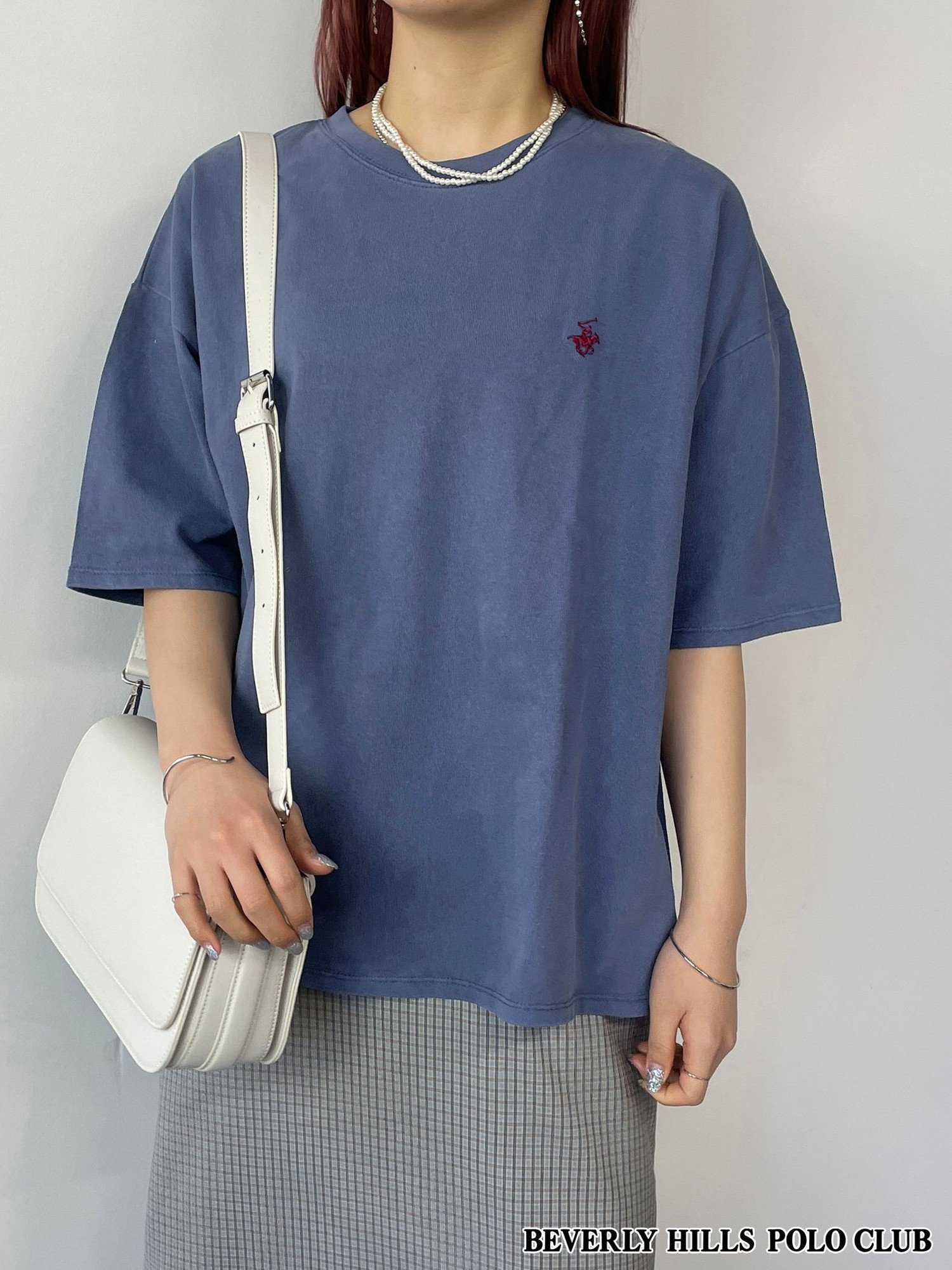 【SALE／30%OFF】NICOLE CLUB 【BEVERLY HILLS POLO CLUB】ピグメントTシャツ ニコル クラブ トップス カットソー・Tシャツ ブルー グリーン ブラック パープル