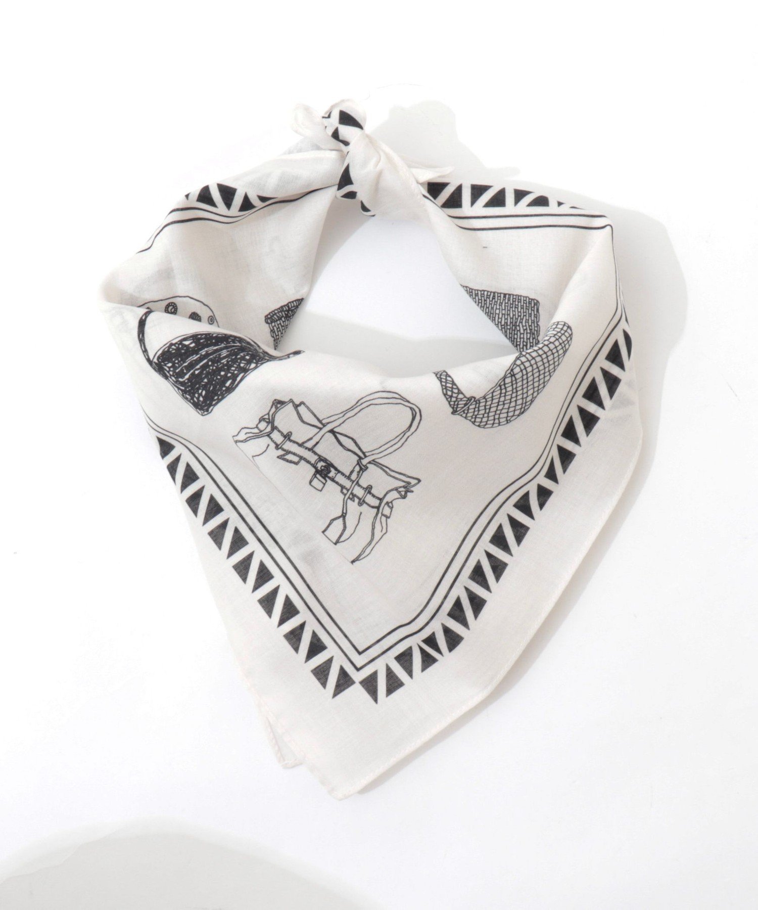 NOLLEY'S nolnolバンダナ(Bag) ノーリーズ ファッション雑貨 その他のファッション雑貨 ネイビー ホワイト ブラック