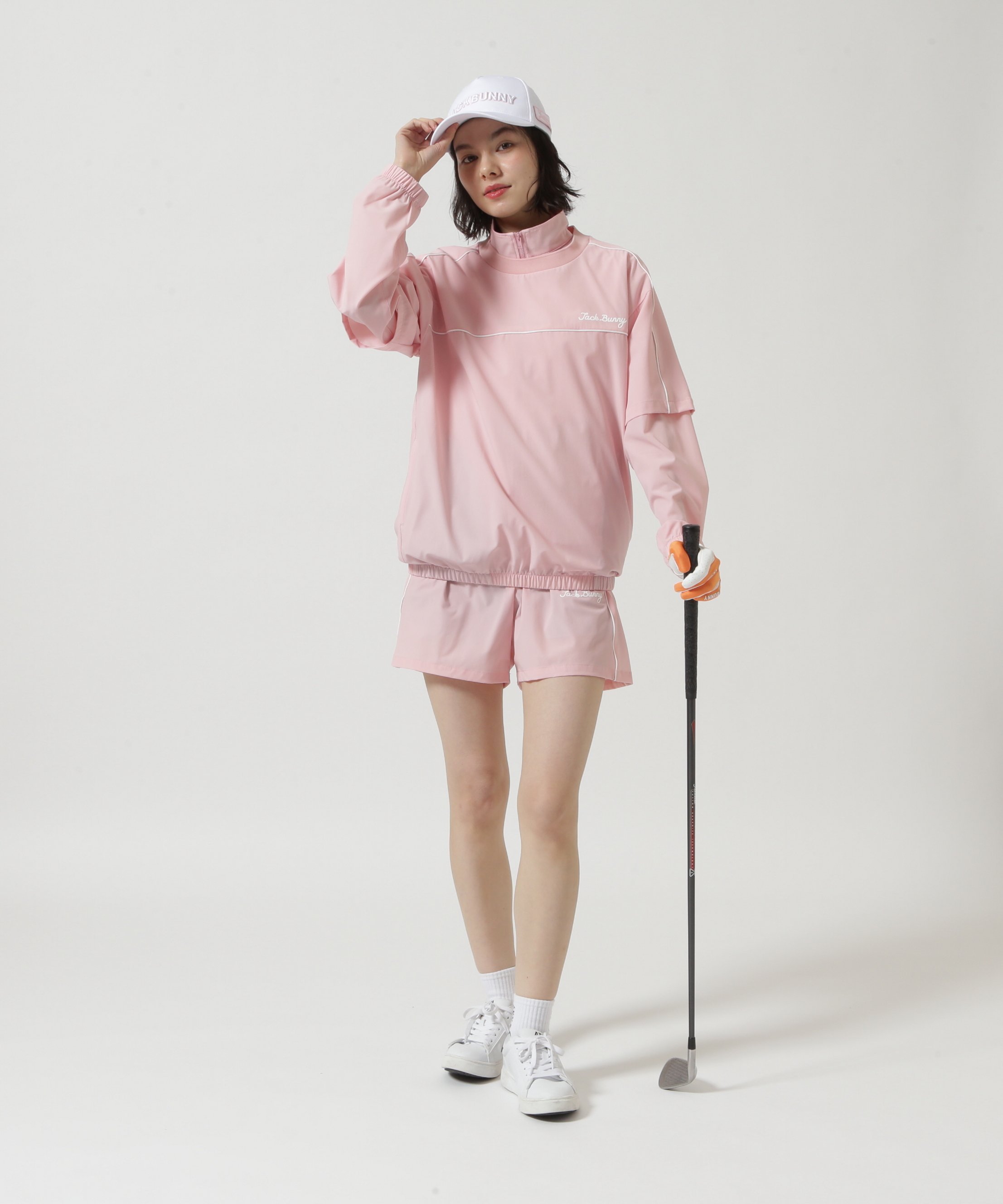 Jack Bunny!! マルチウェイストレッチショートパンツ ジャックバニー パンツ その他のパンツ ネイビー ピンク