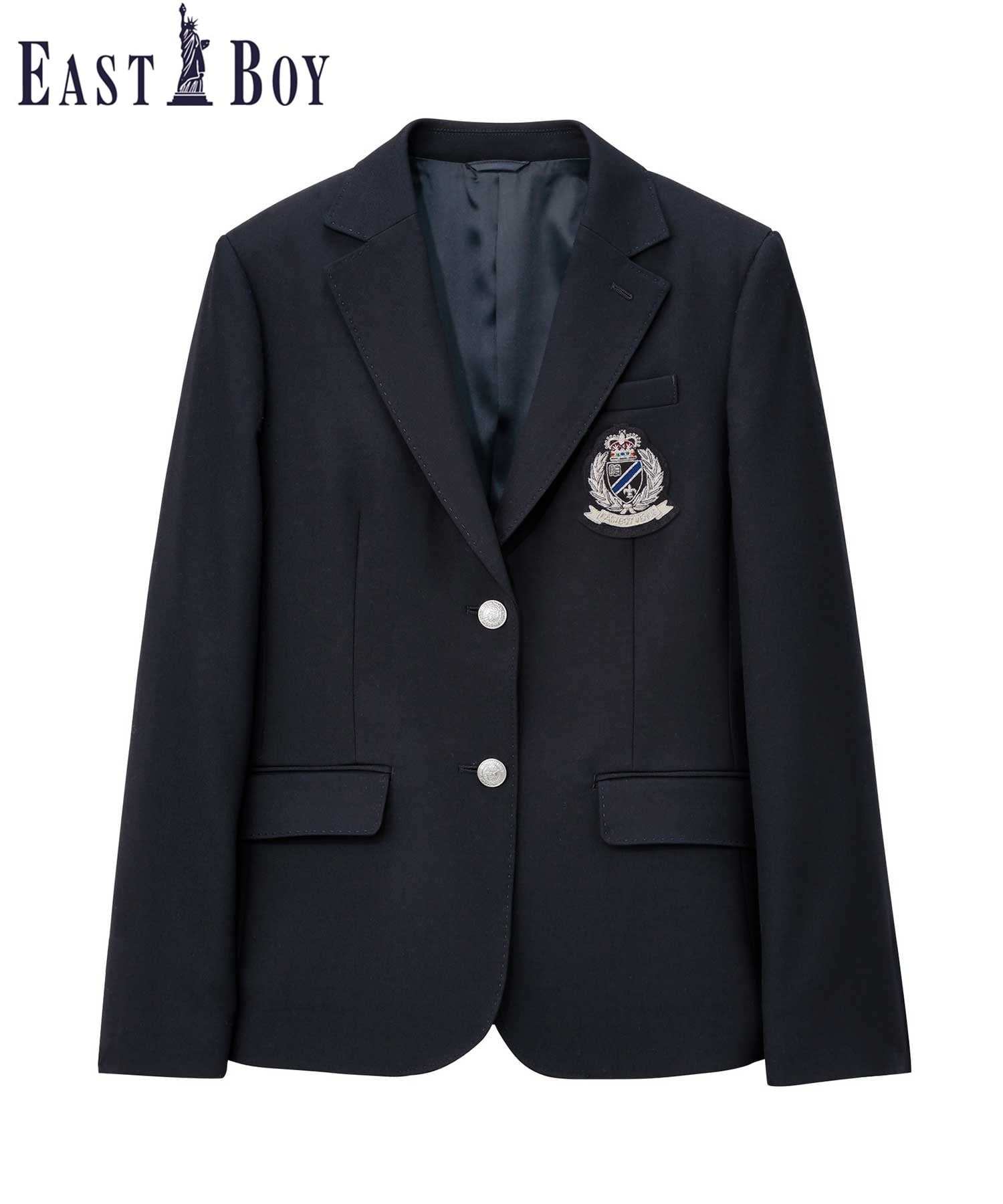 EASTBOY ジャケット 2つボタン ブレザー 制服 通学 スクール 中学生 高校生 学校 イーストボーイ ジャケット・アウター テーラードジャケット・ブレザー グレー ネイビー【送料無料】
