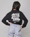 SISTER JENNI フラワーロゴBIGロンT ジェニィオンラインショップ トップス カットソー・Tシャツ ブラック ホワイト パープル