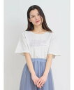 Re-J&SUPURE 【接触冷感】Aimableロゴ刺繍Tシャツ リジェイアンドスプル トップス カットソー・Tシャツ グレー ブルー(4)