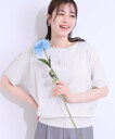 【SALE/10%OFF】SHOO・LA・RUE 【二の腕カバー】さりげないラメが上品見え リブドルマンニット シューラルー トップス ニット グリーン シルバ...