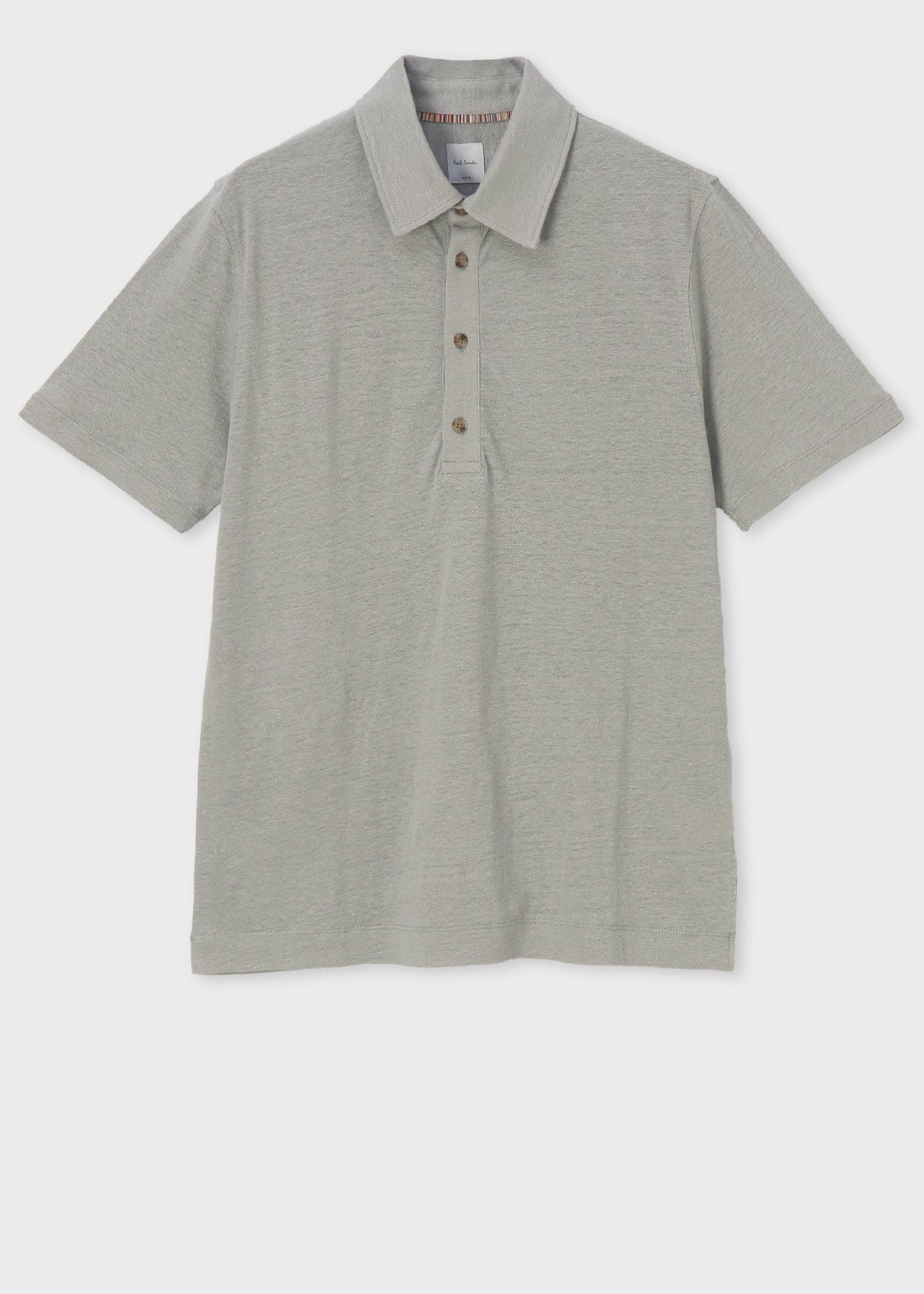 【SALE／20%OFF】Paul Smith カラーリネン 鹿の子 ポロシャツ ポール・スミス トップス カットソー・Tシャツ ネイビー ピンク【送料無料】