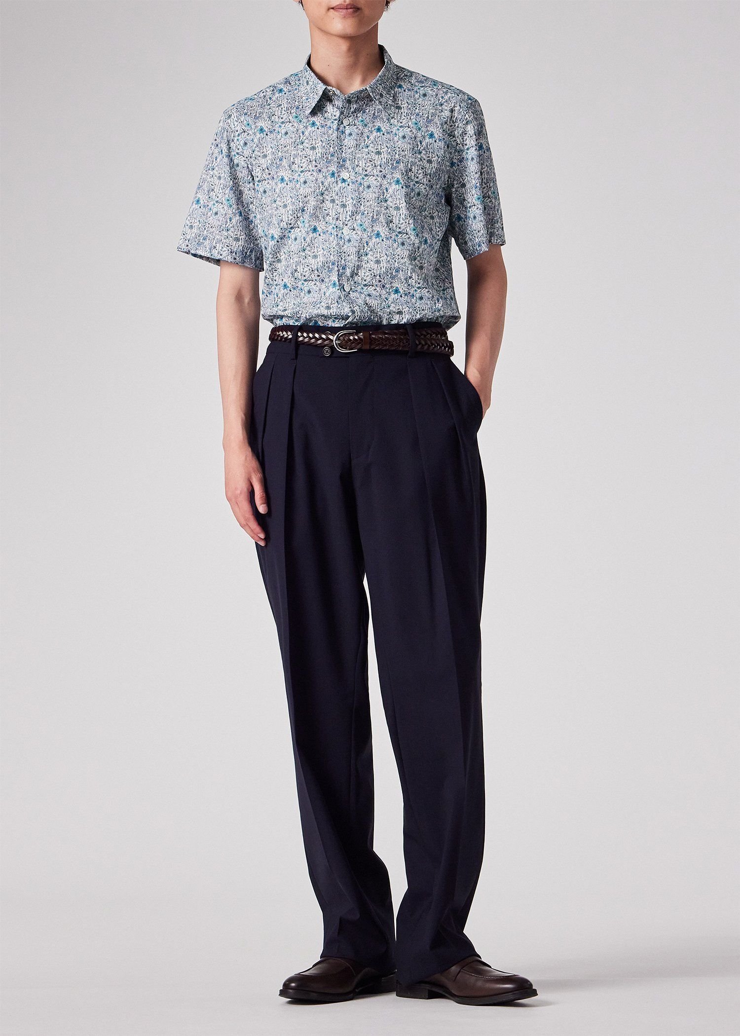 Paul Smith "Garden Floral" 半袖シャツ ポール・スミス トップス シャツ・ブラウス ブルー レッド【送料無料】