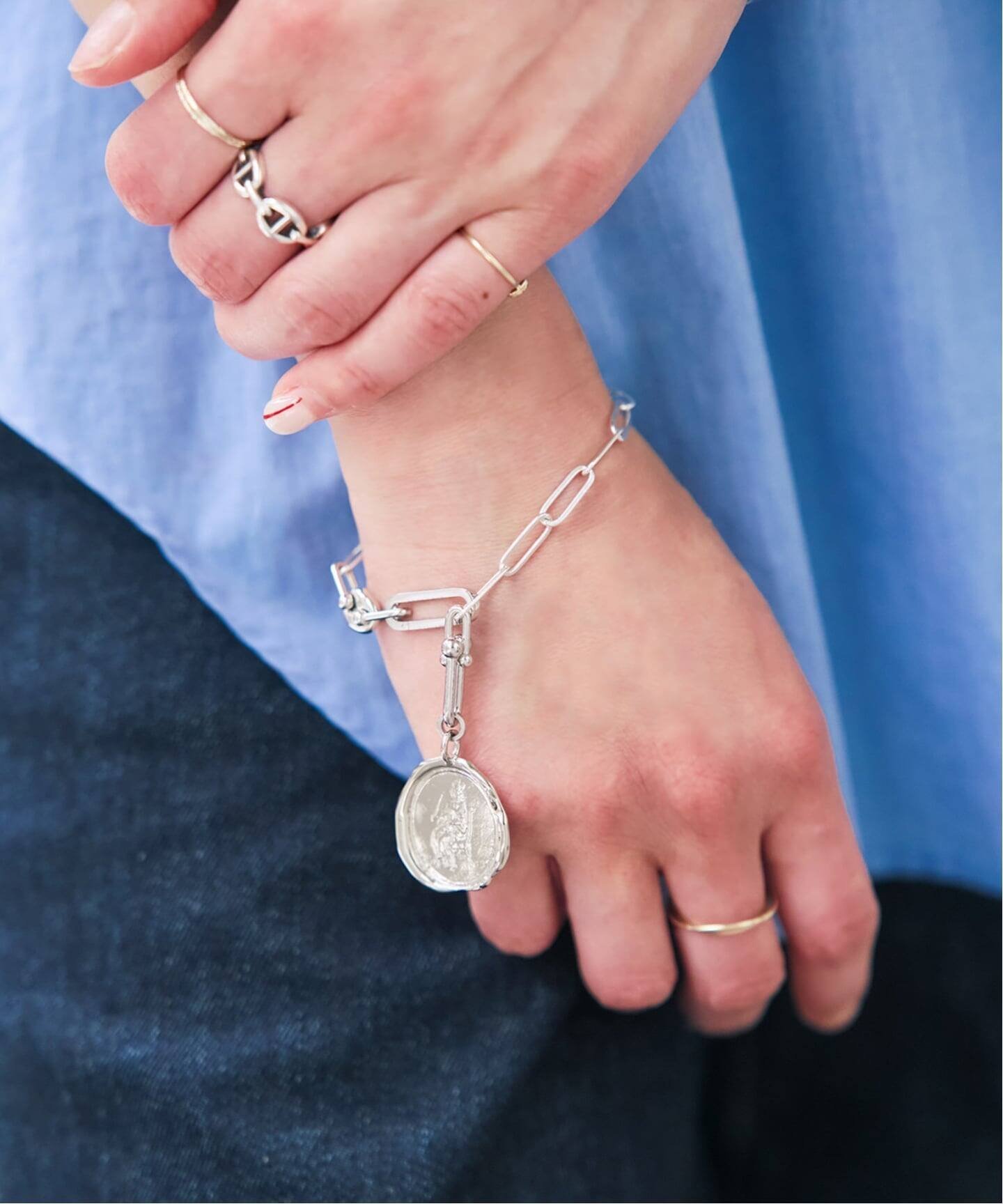 Spick & Span 《別注》EO for SS コイン チェーンブレス スピックアンドスパン アクセサリー・腕時計 ブレスレット・バングル シルバー【送料無料】