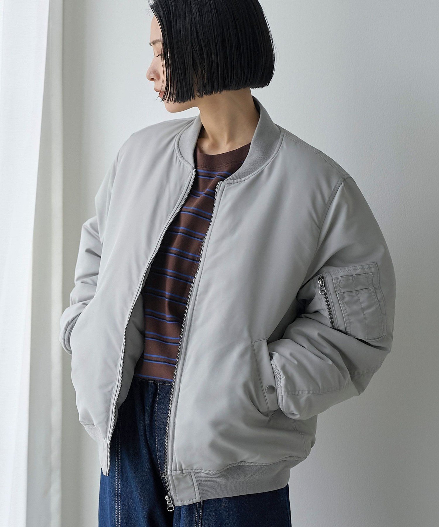 楽天市場】MA－1（カラーシルバー）（メンズファッション）の通販