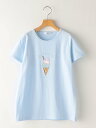 【SALE／50%OFF】SHIPS KIDS SHIPS KIDS:デザート モチーフ TEE(140~150cm) シップス トップス その他のトップス ブルー ホワイト