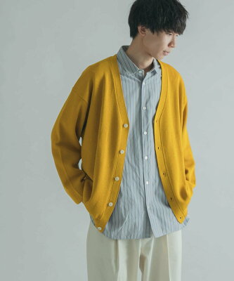 【SALE/30%OFF】DOORS 『ユニセックス』FORK&SPOON WジャガードVネックカーディガン アーバンリサーチドアーズ トップス カーディガン イエロー グレー グリーン【送料無料】