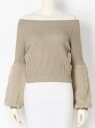 【SALE/60%OFF】袖フェザーオフショルニット リップサービス ニット【RBA_S】【RBA_E】