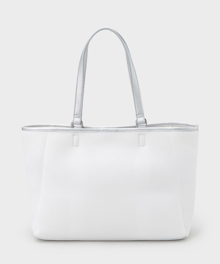 【SALE／30%OFF】INDIVI 【A4収納可能/合皮】メッシュトートバッグ インディヴィ バッグ トートバッグ ホワイト ブラック【送料無料】