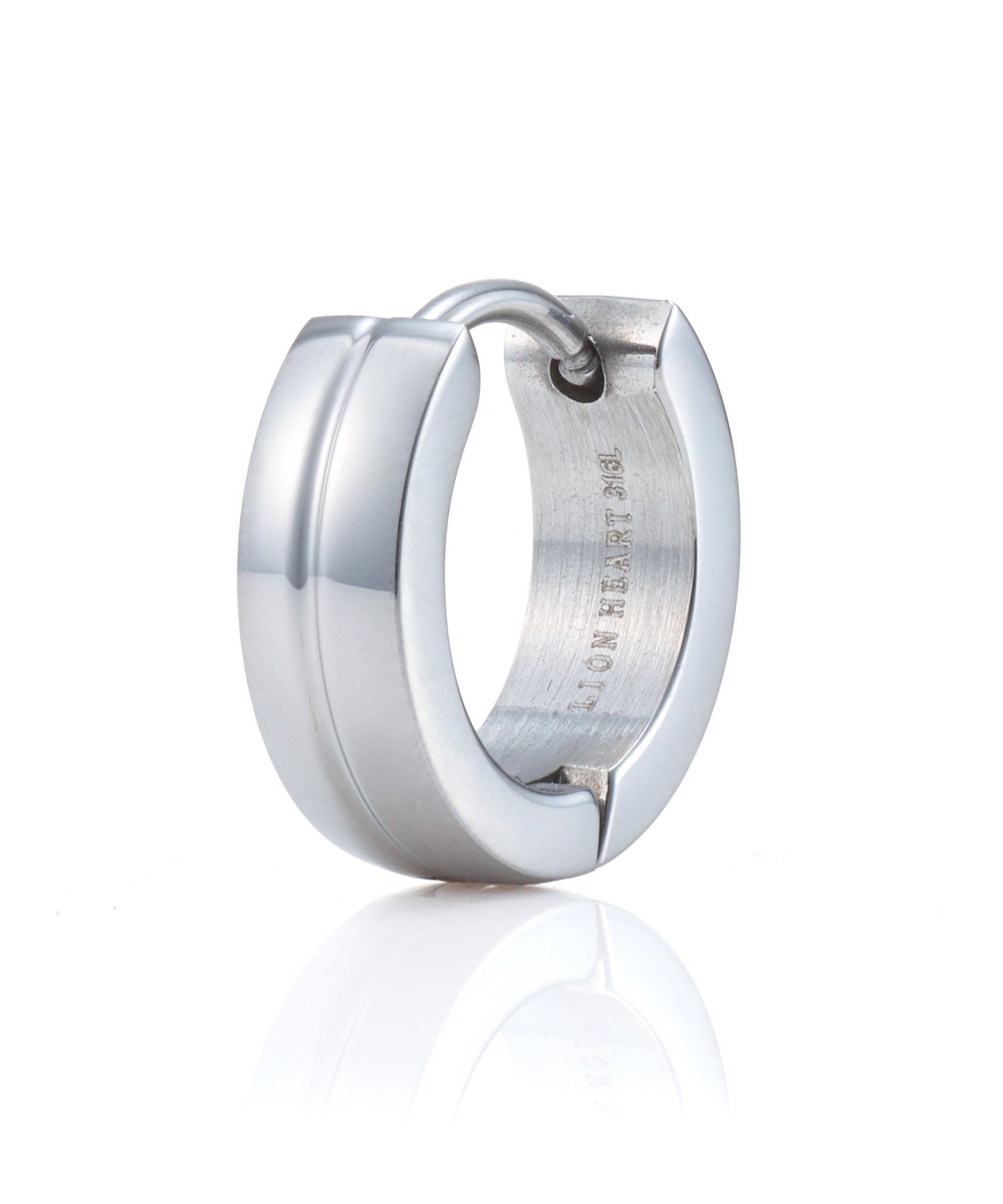 LION HEART LH-1センターラインフープピアス/サージカルステンレス ライオンハート アクセサリー・腕時計 ピアス シルバー【送料無料】