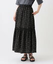 【SALE/30%OFF】Afternoon Tea LIVING フラワーシャーリング切替スカート アフタヌーンティー・リビング パンツ その他のパンツ ブラック【送料無料】