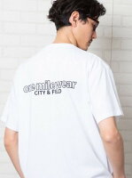 coen 【1M】ドライ天竺バックプリントTシャツ コーエン カットソー Tシャツ ホワイト ブラック