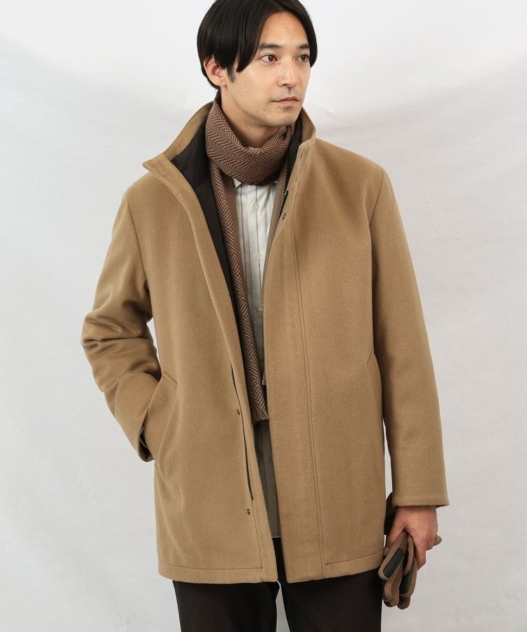 タケオキクチ ブルゾン メンズ 【SALE／40%OFF】TAKEO KIKUCHI 【3WAY】ウールカシミヤブレンド ブルゾン タケオキクチ ジャケット・アウター その他のジャケット・アウター ベージュ ネイビー【送料無料】