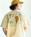 GO SLOW CARAVAN go slow caravan/(M)USA/C スクエアLOGOバックプリントゆったりTEE ゴースローキャラバン トップス カットソー・Tシャツ ベージュ ブラック ホワイト グリーン レッド【送料無料】 その1