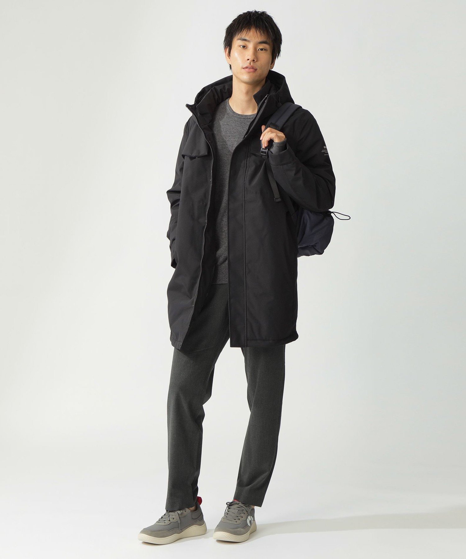 【SALE／35%OFF】ECOALF RAINER ミリタリー コート / RAINER JACKET MAN エコアルフ ジャケット・アウター ブルゾン・ジャンパー ベージュ ブラック【送料無料】