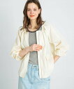 【SALE/20%OFF】Sonny Label ノーカラーギャザーブルゾン サニーレーベル ジャケット・アウター ブルゾン・ジャンパー ブラック ホワイト【送料無料】